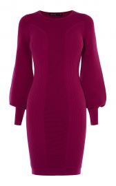 BELL SLEEVE KNIT DRESS at Karen Millen